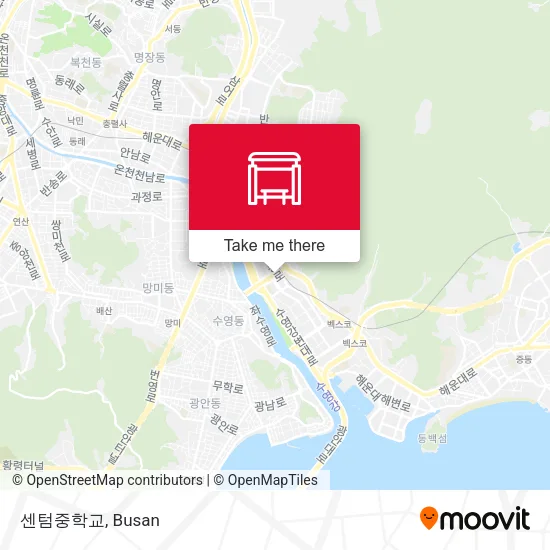 센텀중학교 map