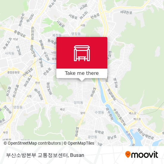 부산소방본부 교통정보센터 map