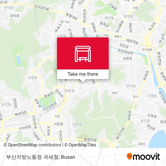부산지방노동청 국세청 map