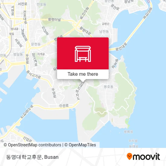 동명대학교후문 map