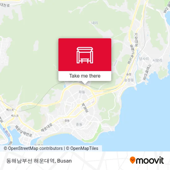 동해남부선 해운대역 map