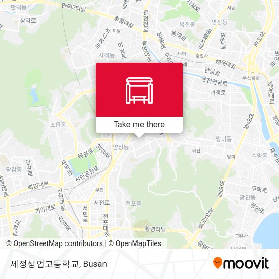 세정상업고등학교 map