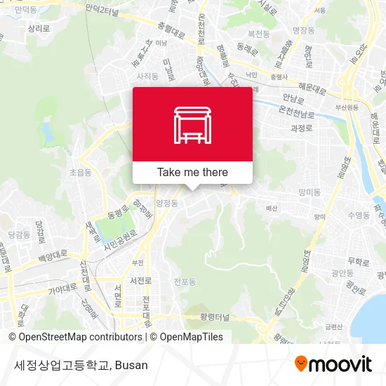 세정상업고등학교 map