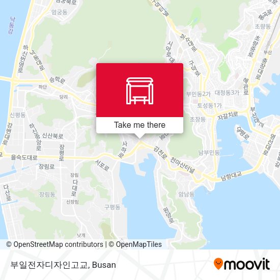 부일전자디자인고교 map