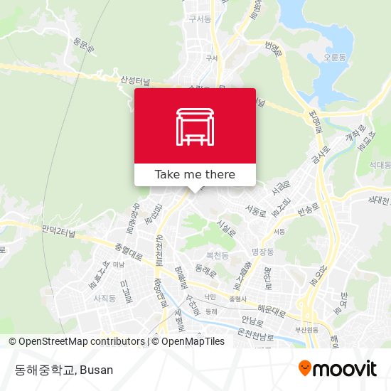 동해중학교 map
