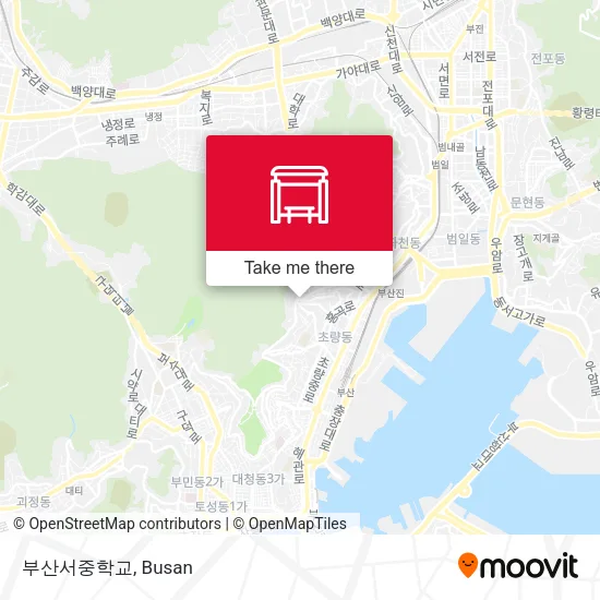 부산서중학교 map