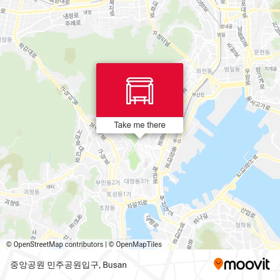 중앙공원 민주공원입구 map