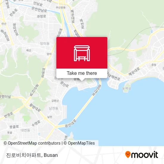 진로비치아파트 map