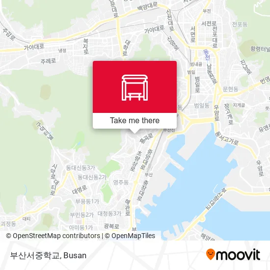 부산서중학교 map