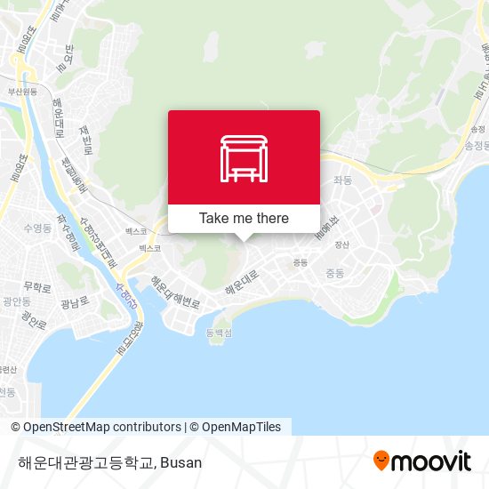 해운대관광고등학교 map