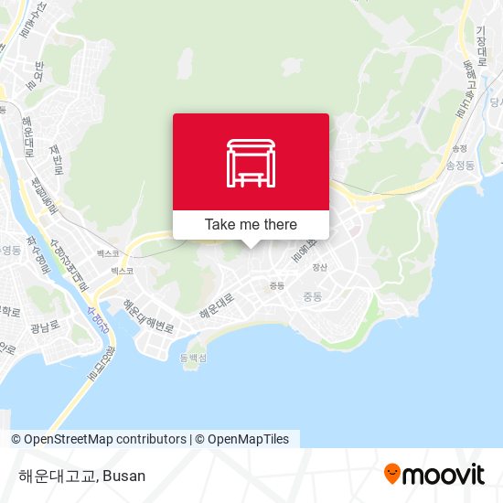 해운대고교 map