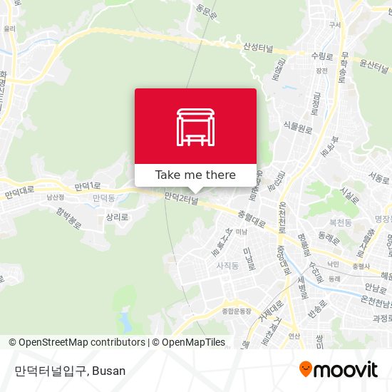 만덕터널입구 map