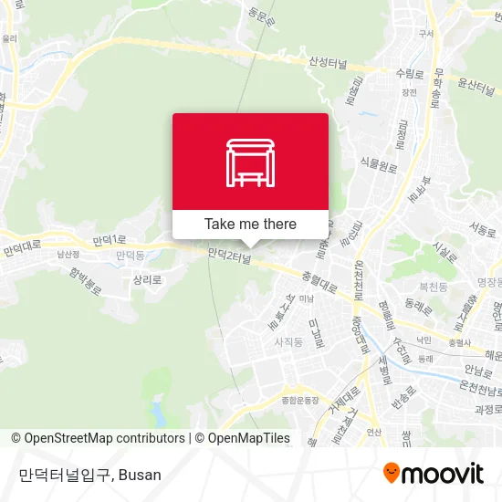만덕터널입구 map