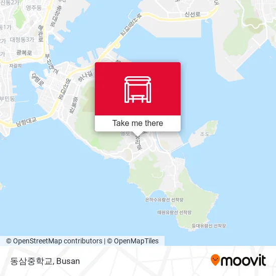 동삼중학교 map
