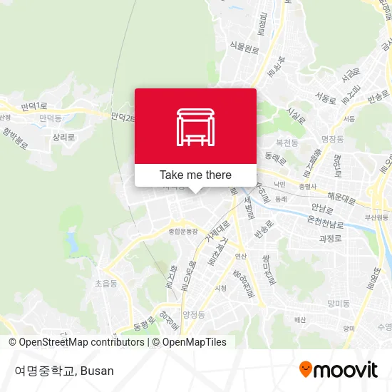 여명중학교 map
