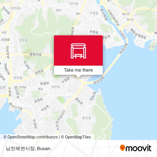 남천해변시장 map