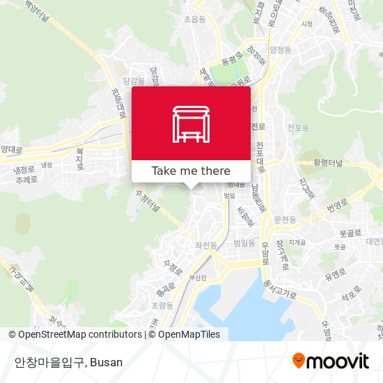 안창마을입구 map