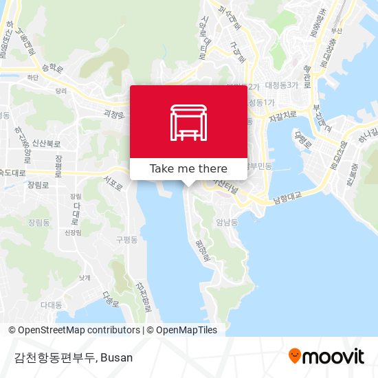 감천항동편부두 map