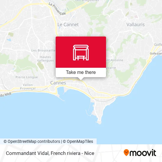 Commandant Vidal map