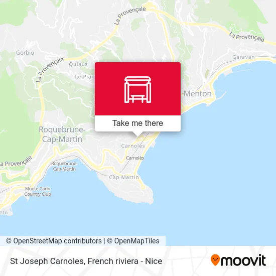 St Joseph Carnoles map