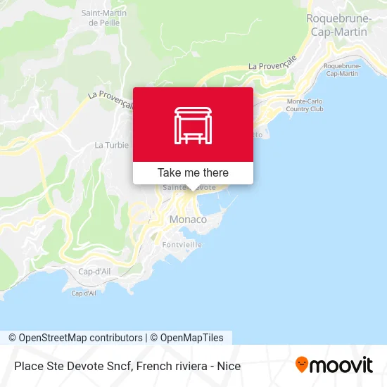 Place Ste Devote Sncf map