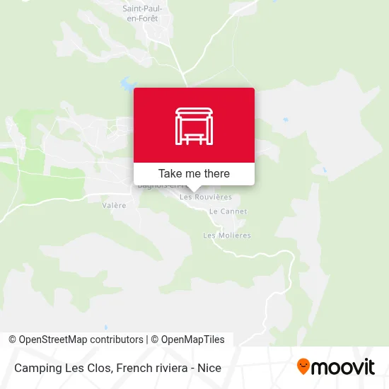 Camping Les Clos map