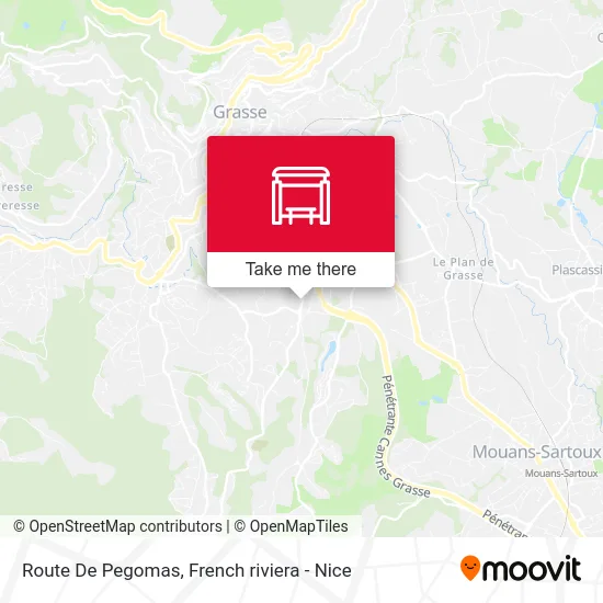 Route De Pegomas map