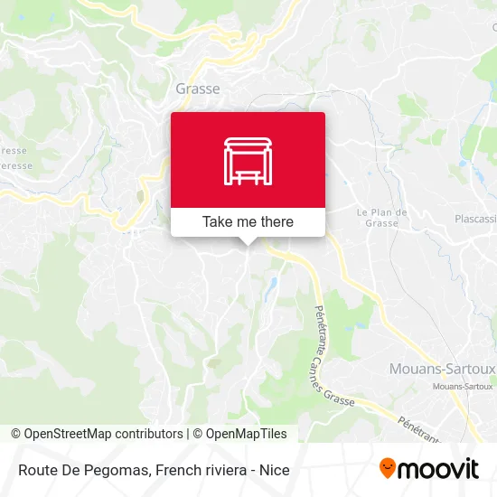 Route De Pegomas map