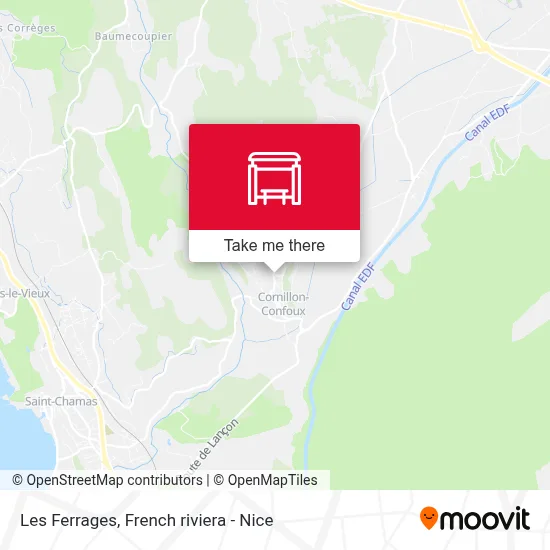 Les Ferrages map