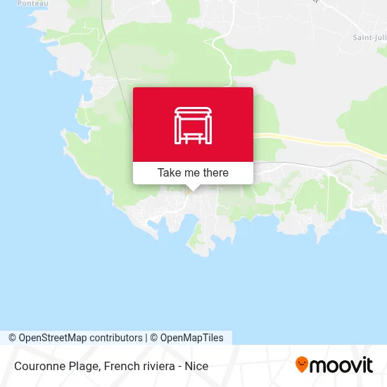 Couronne Plage map