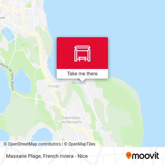 Massane Plage map
