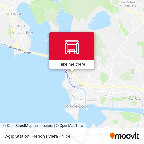 Station Agip map
