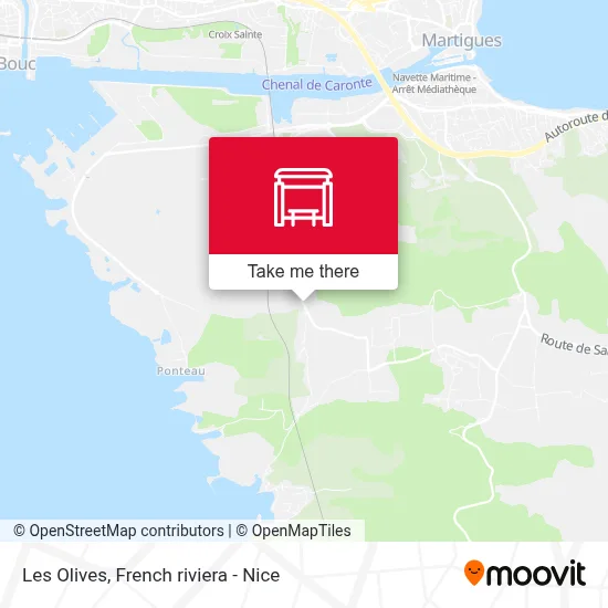 Les Olives map