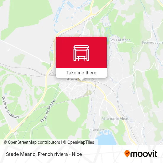Stade Meano map