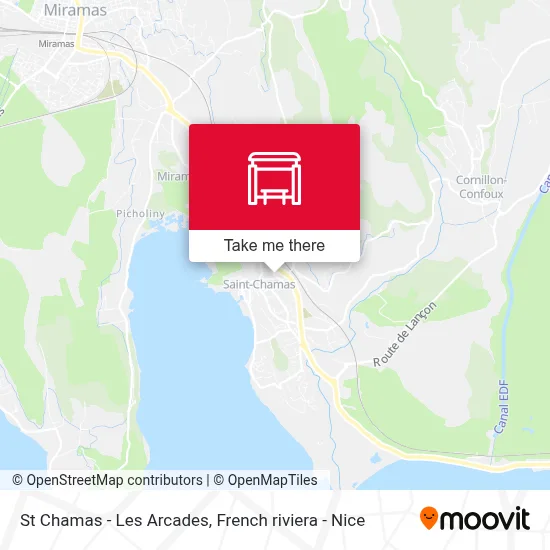 Mapa St Chamas - Les Arcades