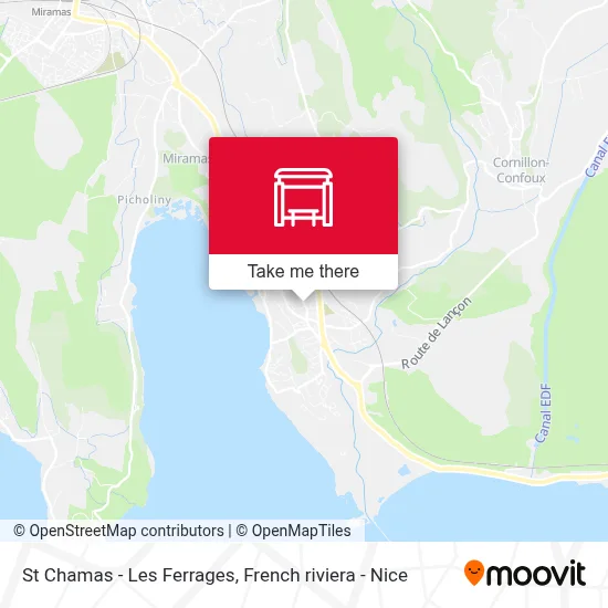 St Chamas - Les Ferrages map
