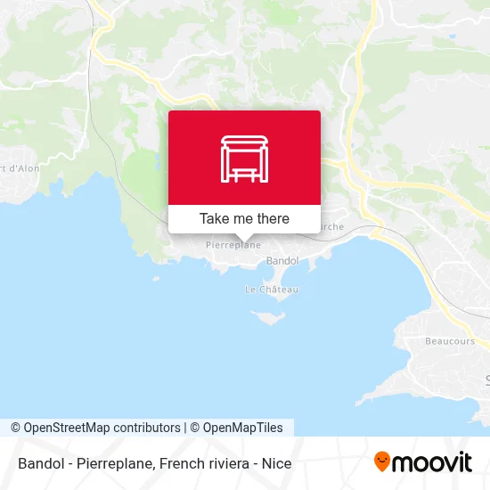 Bandol - Pierreplane map