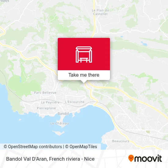 Bandol Val D'Aran map