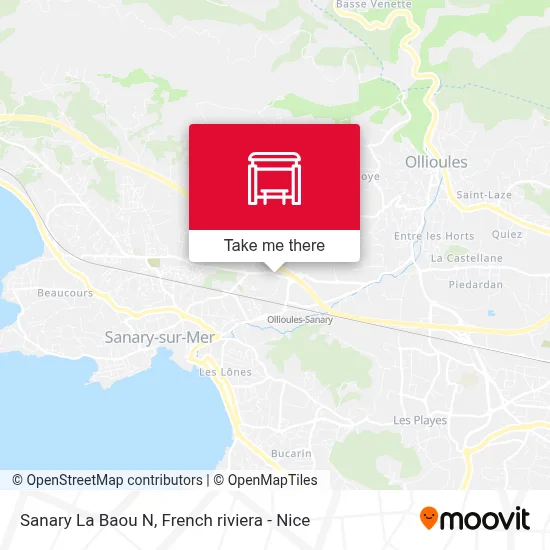 Sanary La Baou N map