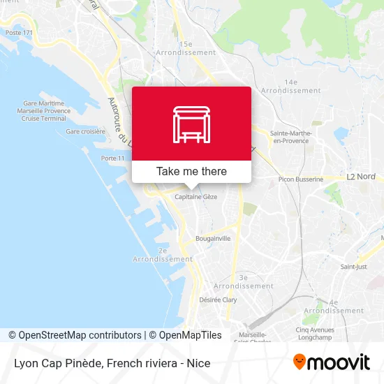 Lyon Cap Pinède map