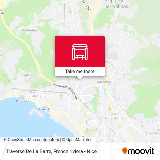 Traverse De La Barre map