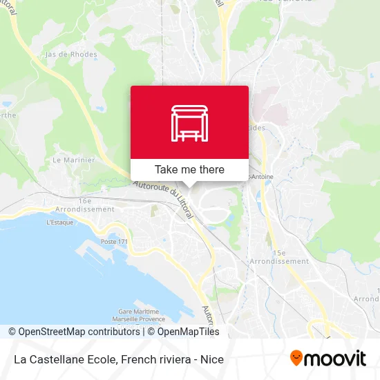 La Castellane Ecole map