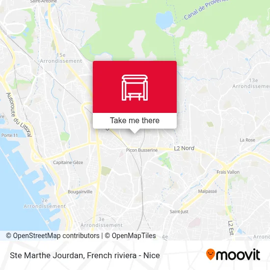 Ste Marthe Jourdan map