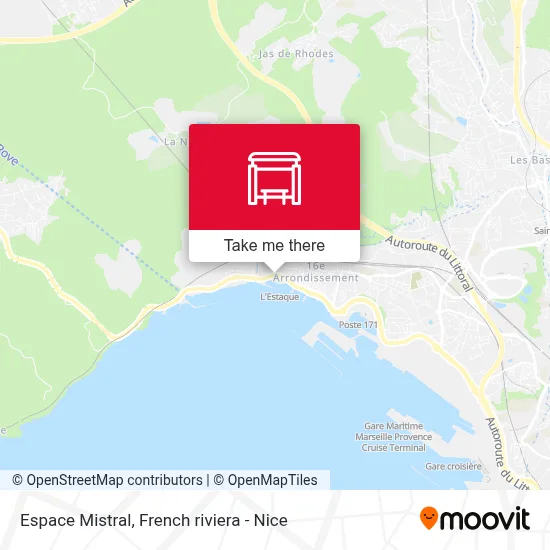 Espace Mistral map