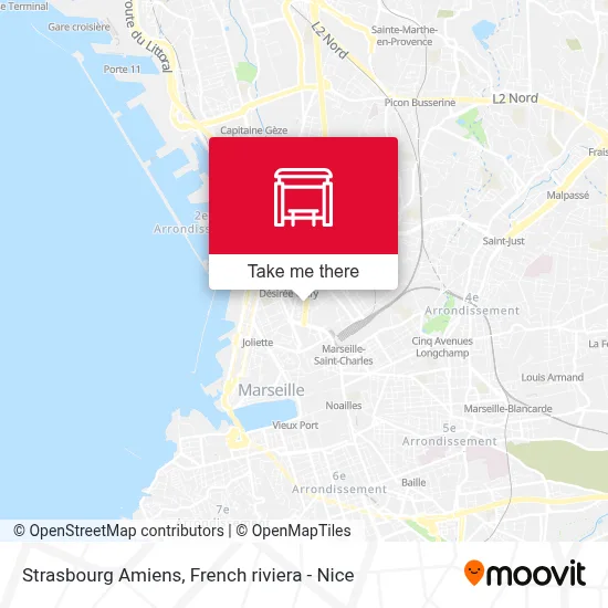 Strasbourg Amiens map