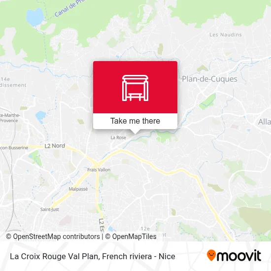 La Croix Rouge Val Plan map
