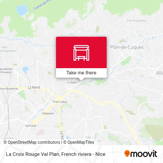 La Croix Rouge Val Plan map