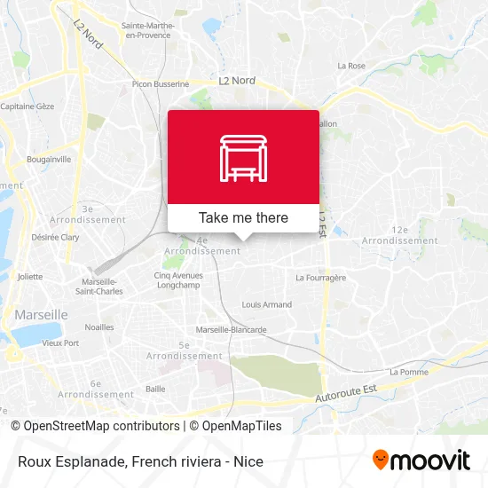 Mapa Roux Esplanade
