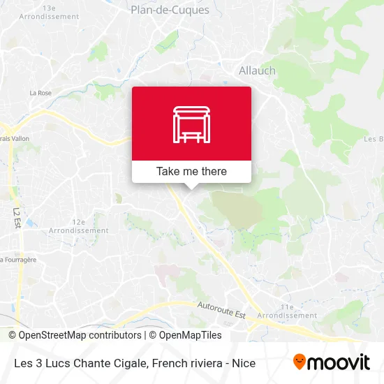 Les 3 Lucs Chante Cigale map