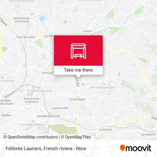 Félibres Lauriers map
